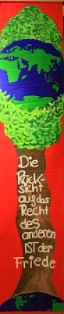Plakat der Montessori-Schule Chemnitz zum Chemnitzer Friedenstag Plakat der Montessori-Schule Chemnitz zum Chemnitzer Friedenstag