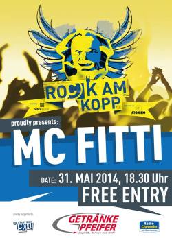 Plakat zum ersten "Rock am Kopp" mit MC Fitti