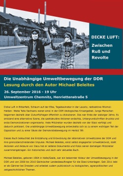 Umweltzentrum Flyer Lesung Michael Beleites Umweltzentrum Flyer Lesung Michael Beleites