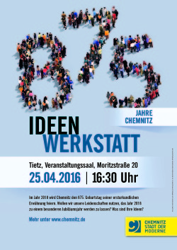 Pd0203 Plakat A3 Ideenwerkstatt 875 Jahre Pd0203 Plakat A3 Ideenwerkstatt 875 Jahre