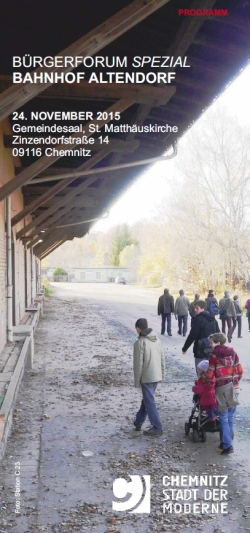 Bürgerforum Spezial: Bahnhof Altendorf Bürgerforum Spezial: Bahnhof Altendorf