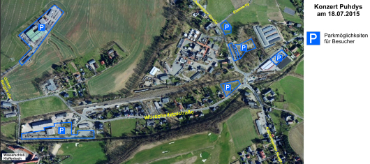 Übersichtsplan der Parkmöglichkeiten für Besucher Übersichtsplan der Parkmöglichkeiten für Besucher
