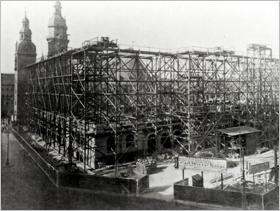 Foto vom Bau des Neuen Rathauses; Foto: Stadtarchiv Chemnitz