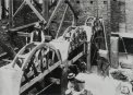 Arbeiter beim Bau des Neuen Rathauses