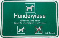 Schild Hundewiese