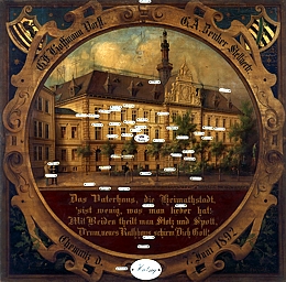 Schützenscheibe von 1892, Quelle: Stadtarchiv Chemnitz
