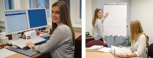 Lydia Spinde und Linda Ludwig absolvieren ein Studium in der Fachrichtung Bachelor of Laws. Fotos: Jessica Ziegner