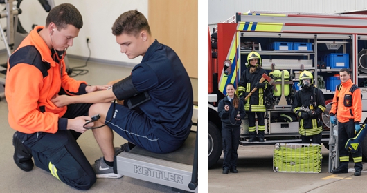 Hendrik Reuther und Lukas John absolvieren die Ausbildung zum Notfallsanitäter bei der Stadt Chemnitz. Fotos: Jessica Ziegner Hendrik Reuther und Lukas John absolvieren die Ausbildung zum Notfallsanitäter bei der Stadt Chemnitz. Fotos: Jessica Ziegner