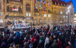 5. März 2018: Chemnitz setzt Zeichen zum Friedenstag / Foto: Kristin Schmidt