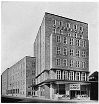 historische Ansicht des Sparkassengebäudes am Falkeplatz