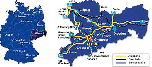 Anfahrtsskizze Chemnitz