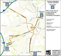 Übersichtsplan Park&Ride-Parkplätze