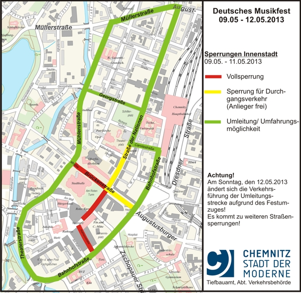 Plan Sperrung Innenstadt