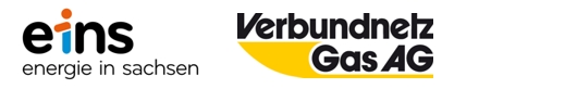 Logos 'eins energie in sachsen' und 'Verbundnetz Gas AG' Logos 'eins energie in sachsen' und 'Verbundnetz Gas AG'
