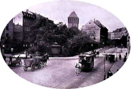 Theaterstraße mit Pferdebahn, 1892 Theaterstraße mit Pferdebahn, 1892