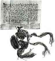 Älteste Urkunde aus dem Stadtarchiv aus dem Jahre 1296 Älteste Urkunde aus dem Stadtarchiv aus dem Jahre 1296