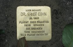 Uhlichstraße 20 - Stolperstein Dr. Cohn