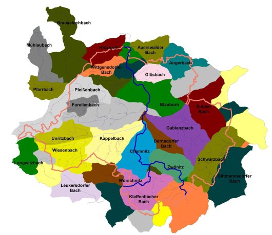 Gewässerübersicht für Chemnitz