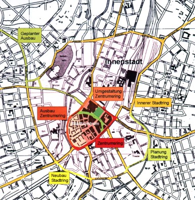 Details Verkehr Wege Strassennetz Innenstadt Gross